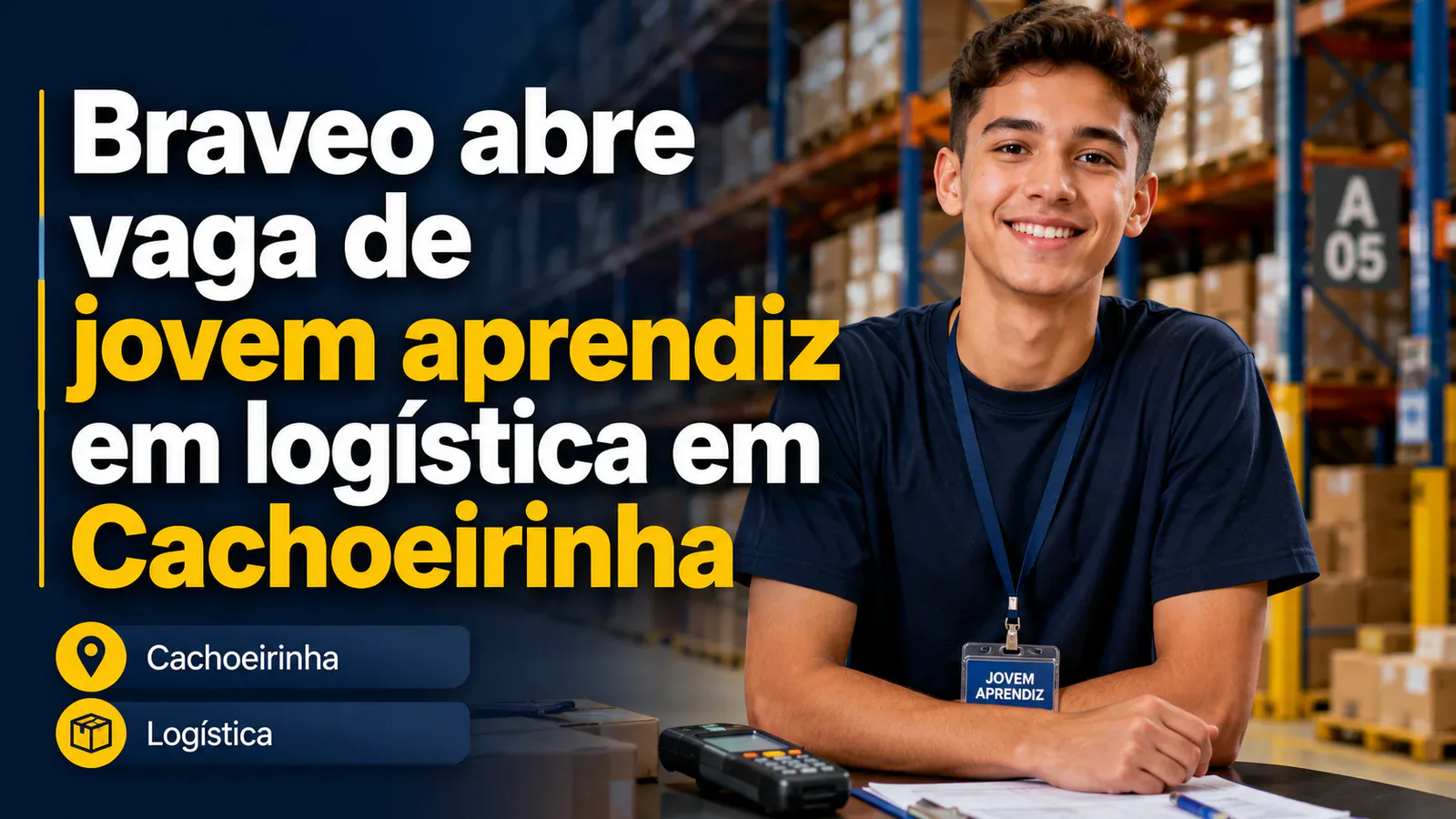 jovem aprendiz em centro de distribuição em Cachoeirinha