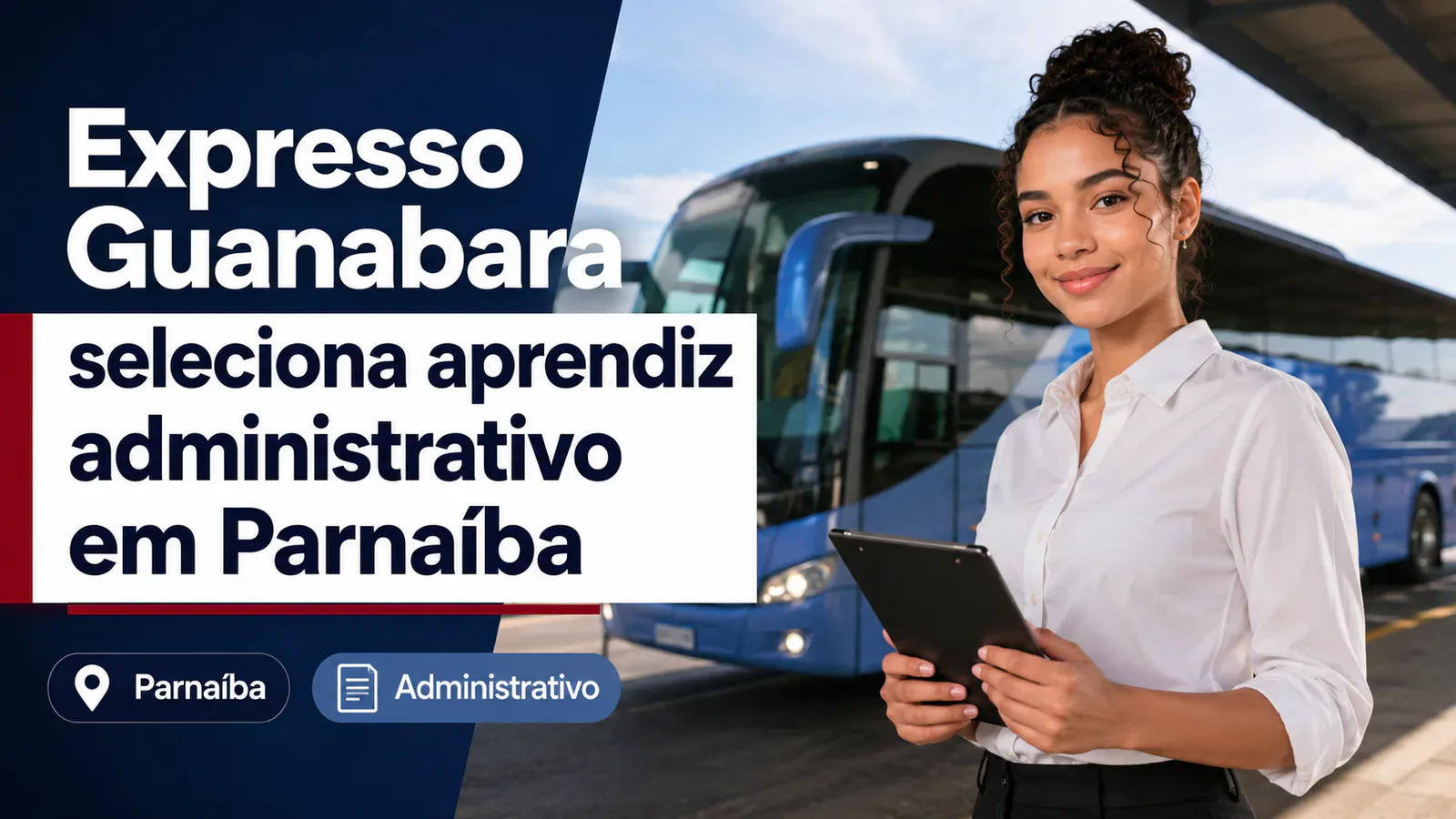 jovem aprendiz em empresa de transporte rodoviário em Parnaíba