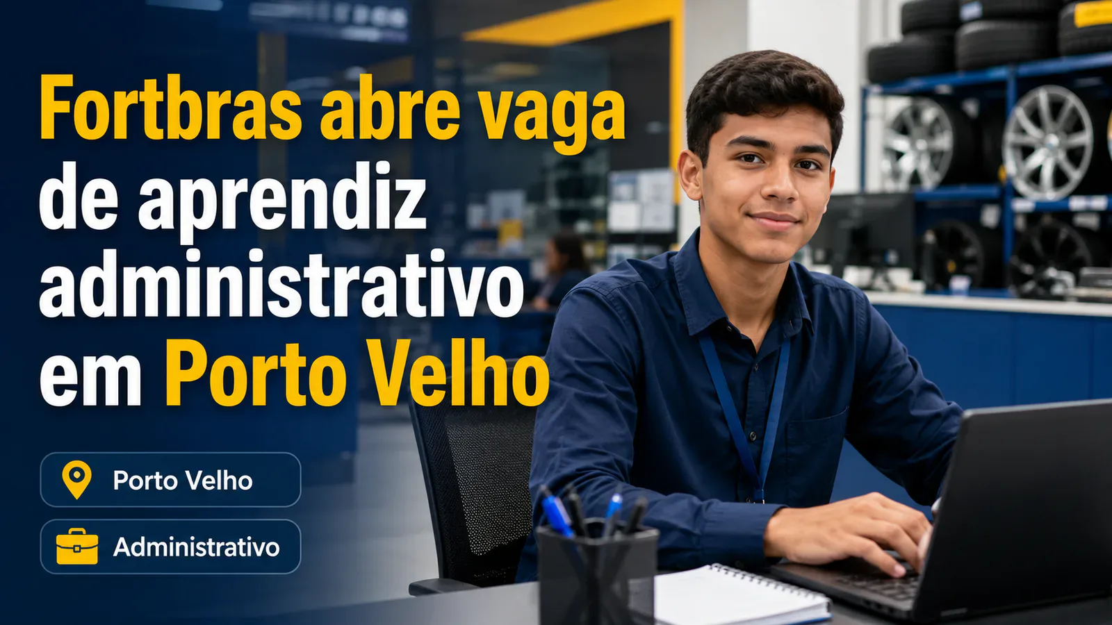 jovem aprendiz em distribuidora automotiva em Porto Velho
