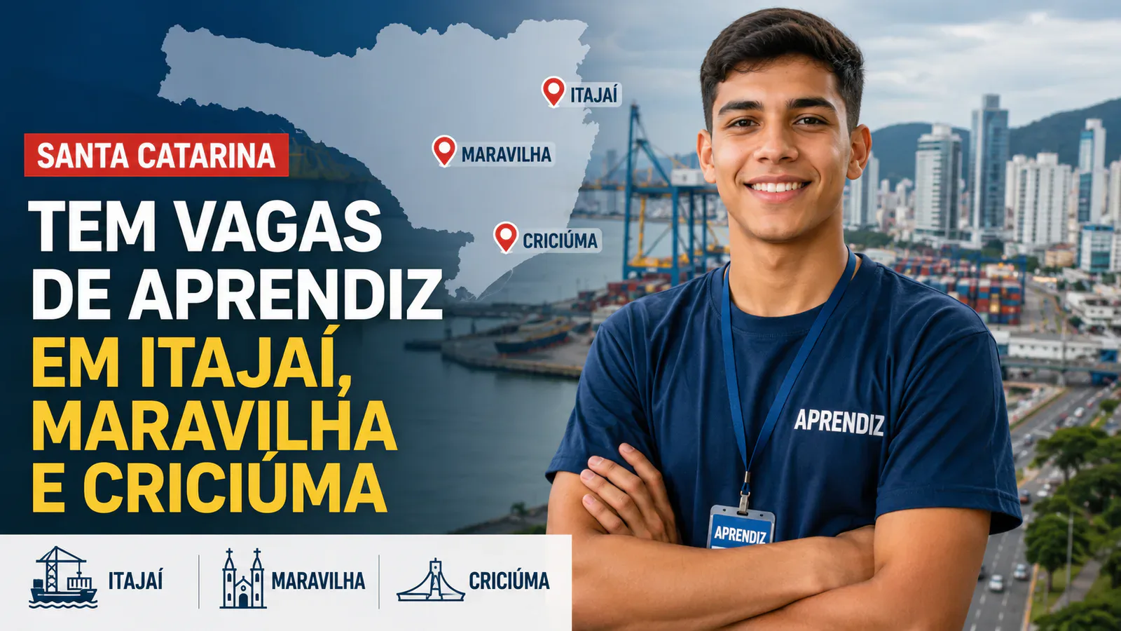 jovens aprendizes em ambientes de trabalho de Santa Catarina